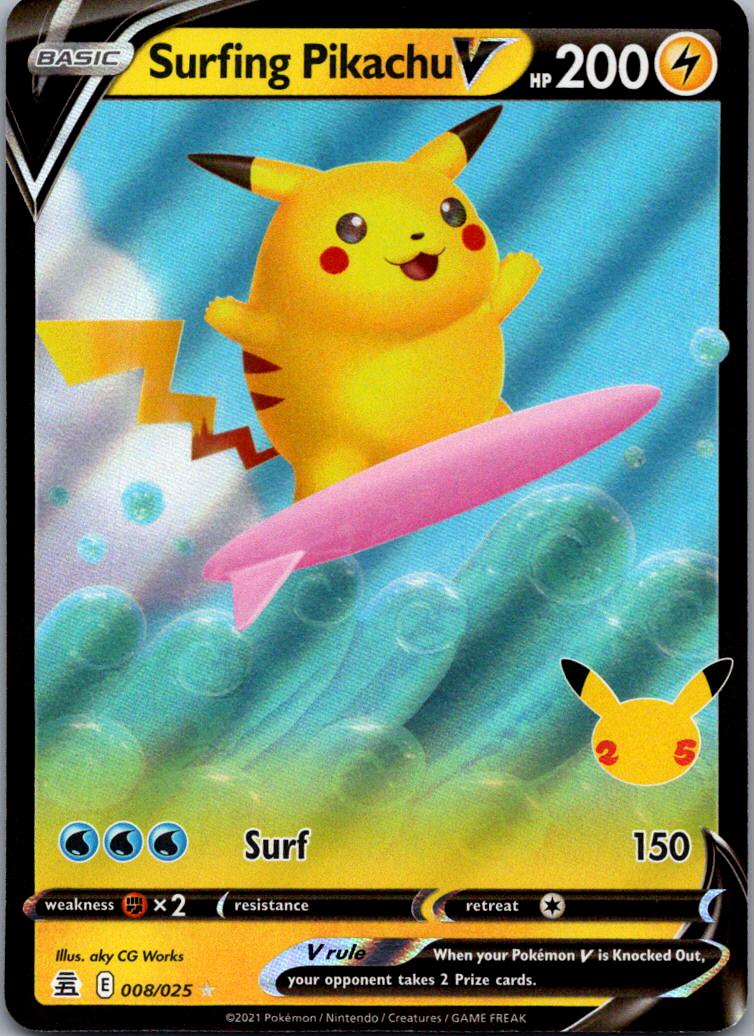 SWSH: Celebrations Surfing Pikachu V #008/025